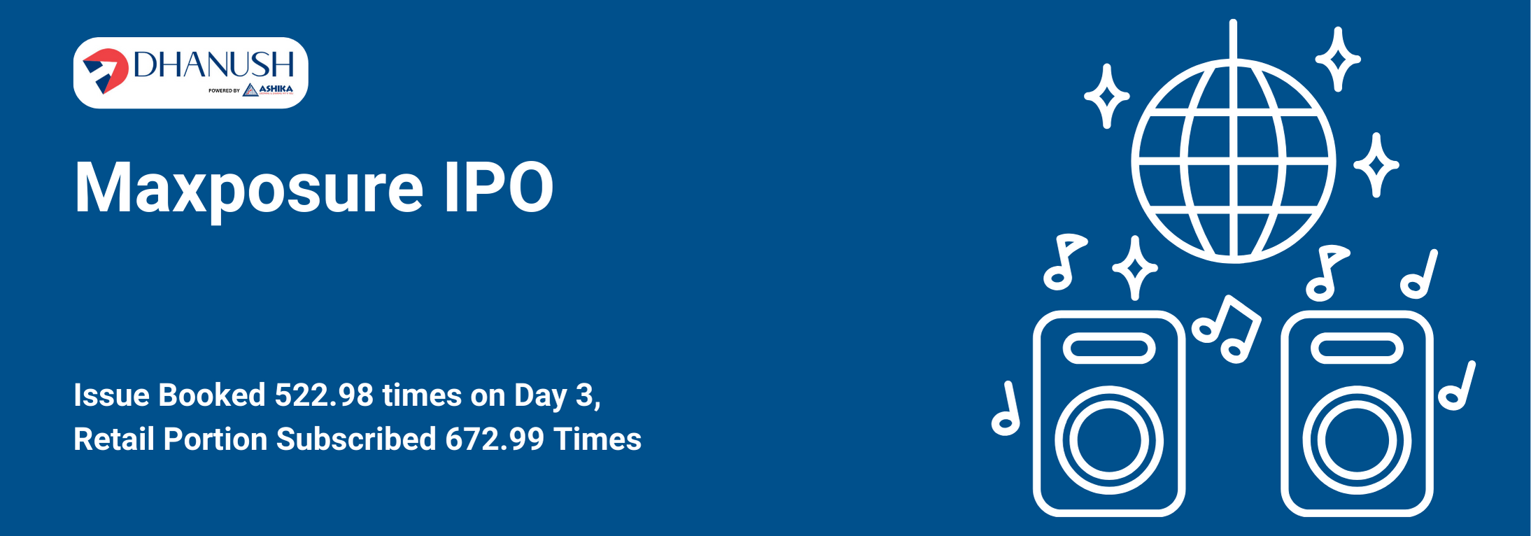 Maxposure IPO: Issue Booked 522.98 times on Day 3, Retail Portion Subscribed 672.99 Times - MyDhanush Blogs by Ashika